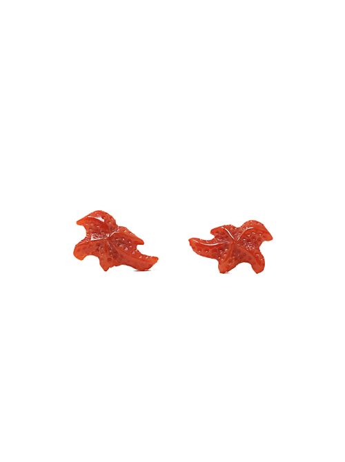 starfish shaped coral earrings Don Alfonso Gioielli | AN202ROSSO